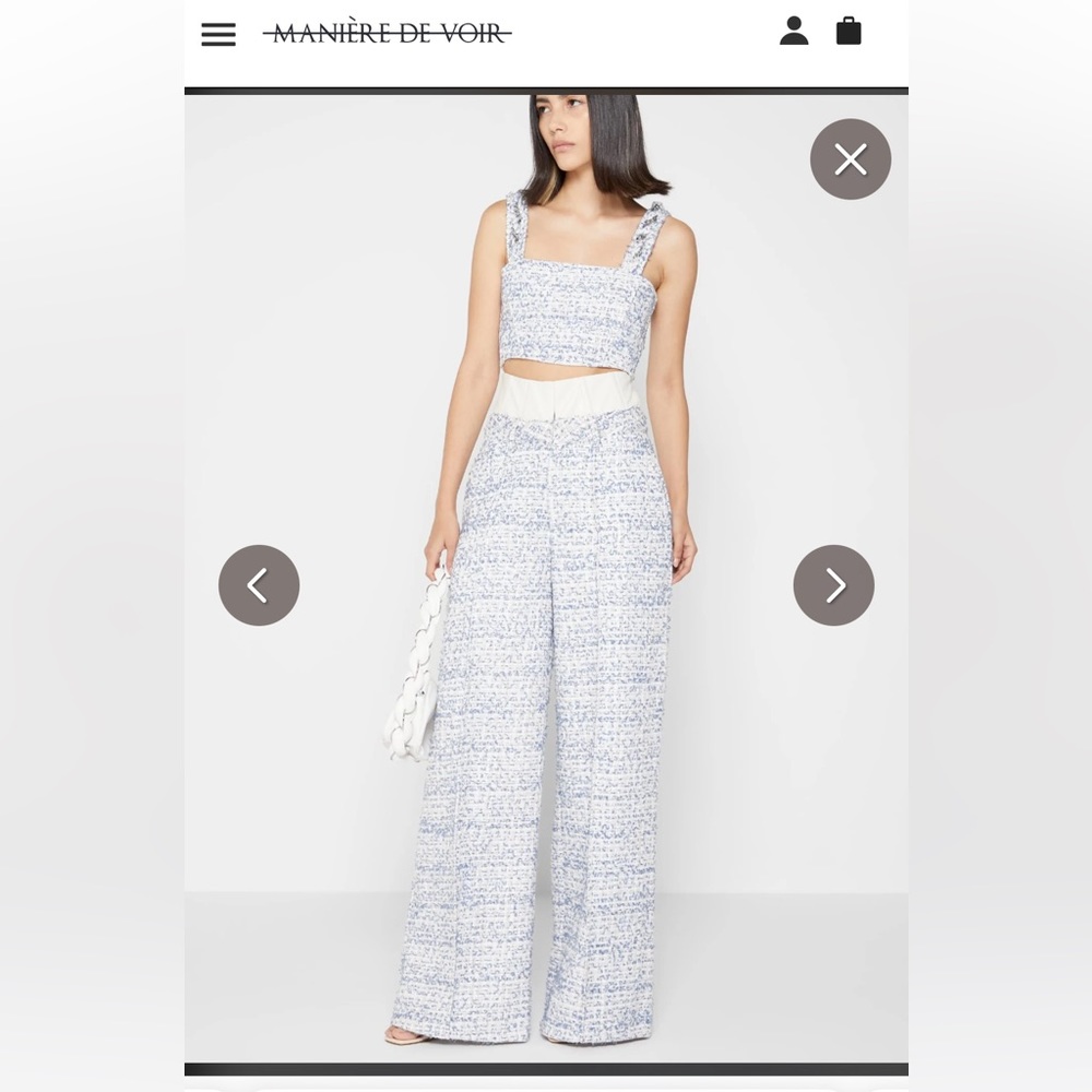 MANIERE DE VOIR BLUE TWEED SET